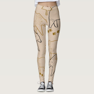 Leggings Piernas del oso en beige
