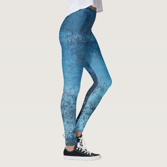 Leggings Piernas del patrón azul con problemas (Derecha)