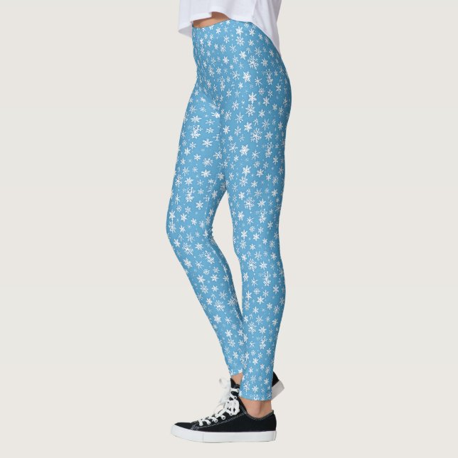 Leggings Piernas del patrón de copo de nieve (Izquierda)