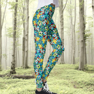 Leggings Piernas del patrón de Fiesta Petal