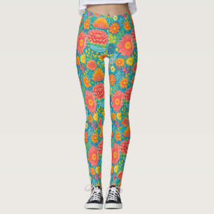 Leggings Piernas del patrón de flor