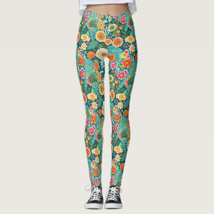 Leggings Piernas del patrón de flor