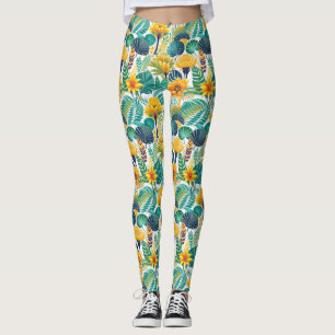 Leggings Piernas del patrón de flor