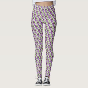 Leggings Piernas del patrón de flores de Allium