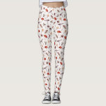 Leggings Piernas del patrón de hongos<br><div class="desc">Patrón caprichoso del ilustracion acuarela de varias setas.</div>