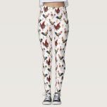 Leggings Piernas del patrón de pollo rústico<br><div class="desc">Patrón caprichoso de ilustracion acuarela de pollos y de una polluela hecha en un patrón.</div>