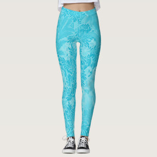 Leggings Piernas del patrón floral azul