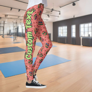 Leggings Piernas del patrón Personalizado de la sandía