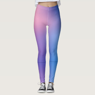 Leggings Piernas en spandex/poliéster púrpura/rosa/azul.