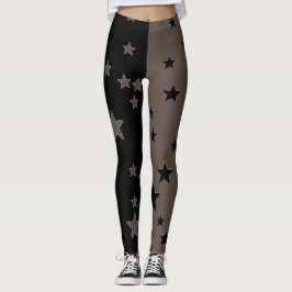 Leggings Piernas Estrella Negra Y Blanca