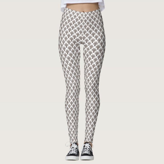 Leggings Piernas femeninas de la minipalmera marrón (Anverso)
