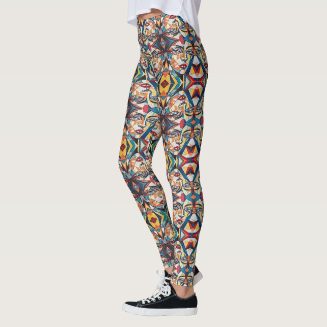 Leggings Piernas feministas cubistas - Diversión (Izquierda)