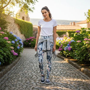 Leggings Piernas flexibles de camo gris rosado