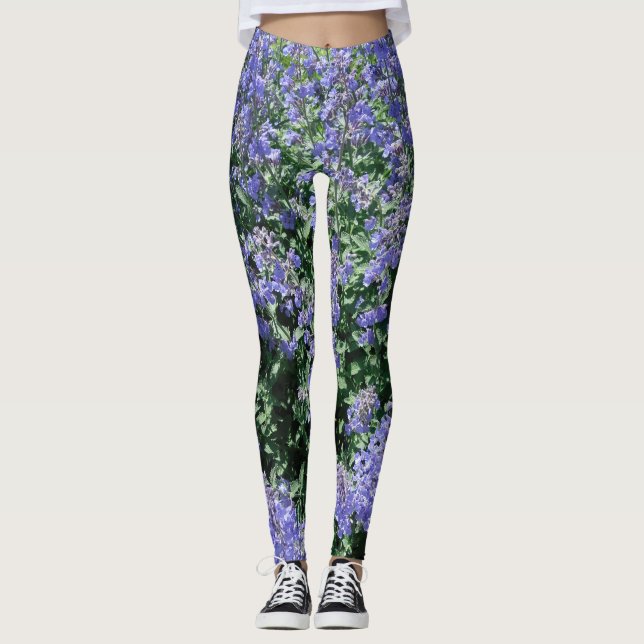 Leggings Piernas florales azules (Anverso)