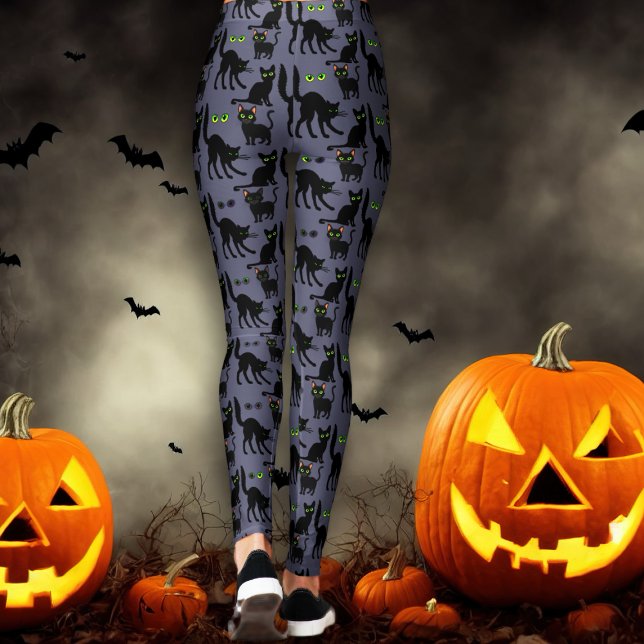 Leggings Piernas grises de Halloween para gatos negros (Subido por el creador)