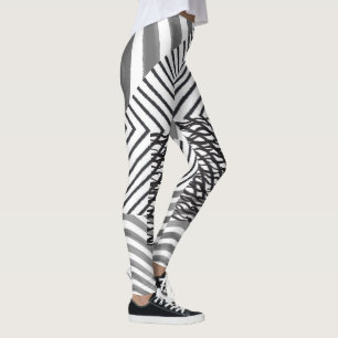Leggings piernas locas en blanco y negro