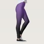 Leggings Piernas moradas negras de ombre<br><div class="desc">Un patrón sombrío simple,  el color degradado se desvanece de morado a negro.</div>