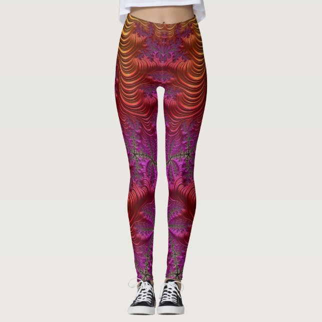 Leggings Piernas ~naranja morado zany ~ Original (Anverso)