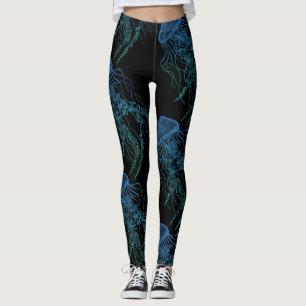 Leggings Piernas negras azules verdes