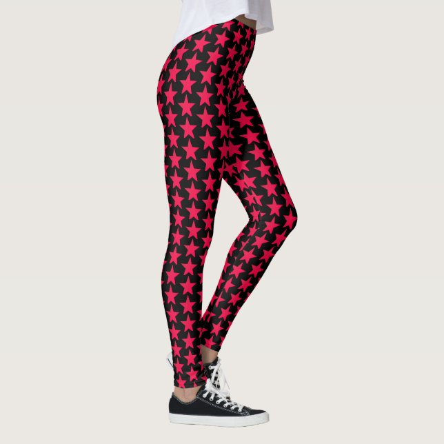 Leggings Piernas negras con estrellas rojas (Derecha)