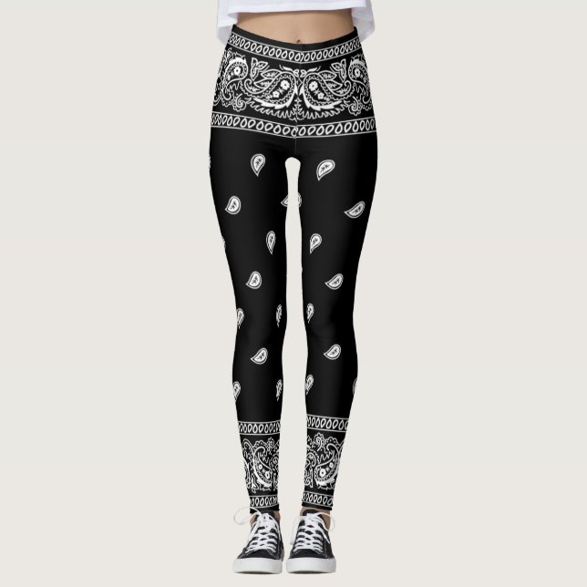 Leggings Piernas negras de Bandana (Anverso)