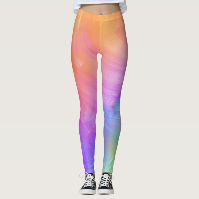 Leggings Piernas negras Pastel Arcoiris (Anverso)