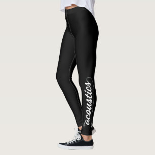 Leggings Piernas negras - Tipo de letra del guión acústico
