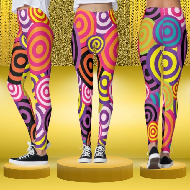Leggings "Piernas objetivo de ráfagas de color" (Subido por el creador)
