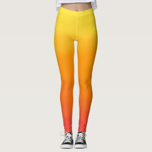 Leggings Piernas oscuras amarillas, naranjas y rojas