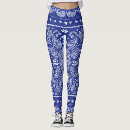Leggings Piernas Paisley Azul