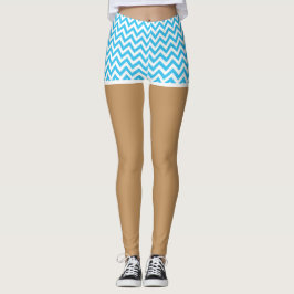 Leggings Piernas Perfectas En Shorts Chevron Azules