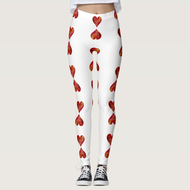 Leggings Piernas Personalizados del corazón (Anverso)
