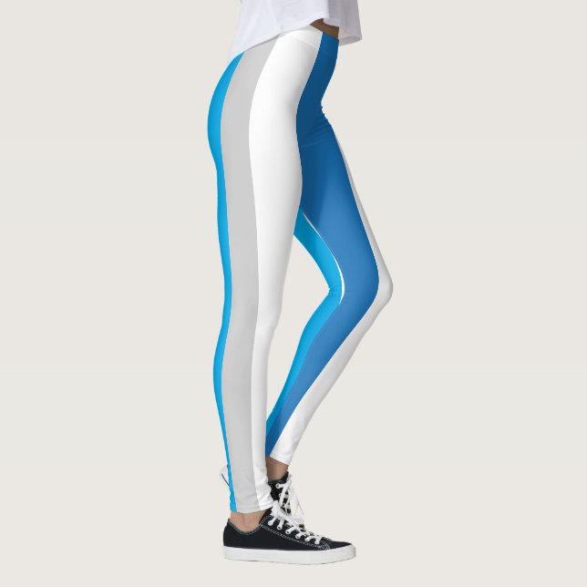Leggings Piernas rayadas azules / grises 1 (Derecha)