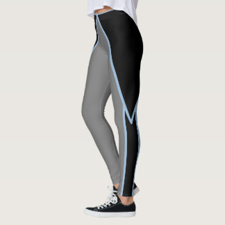 Leggings Piernas resplandecientes negras y azules