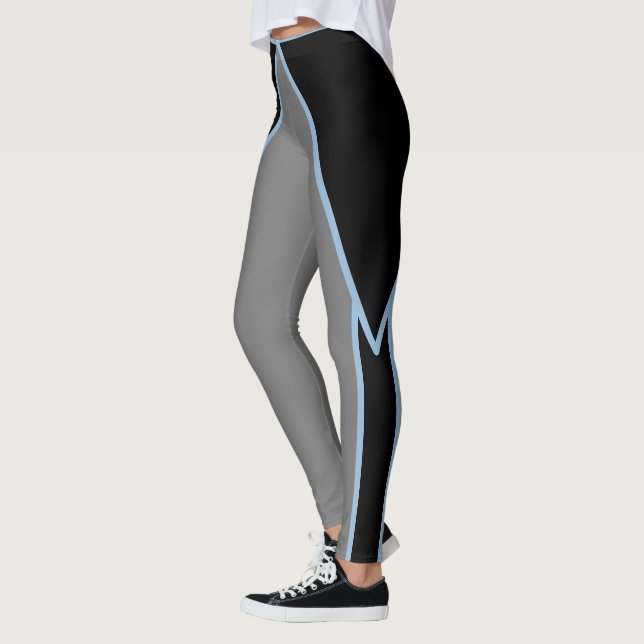 Leggings Piernas resplandecientes negras y azules (Izquierda)