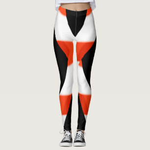 Leggings Piernas rojas, blancas y negras
