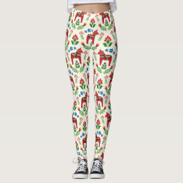 Leggings Piernas rojas de los caballos de Dala suecos
