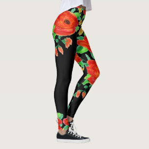 Leggings Piernas rojas en negro