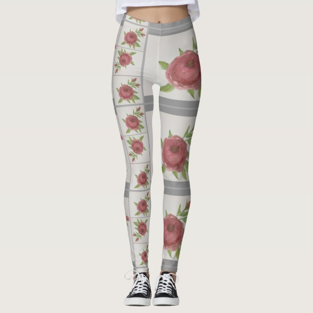 Leggings Piernas Rosa de color de agua (Anverso)
