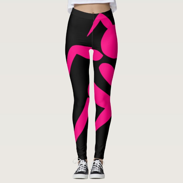 Leggings Piernas rosadas negras (Anverso)