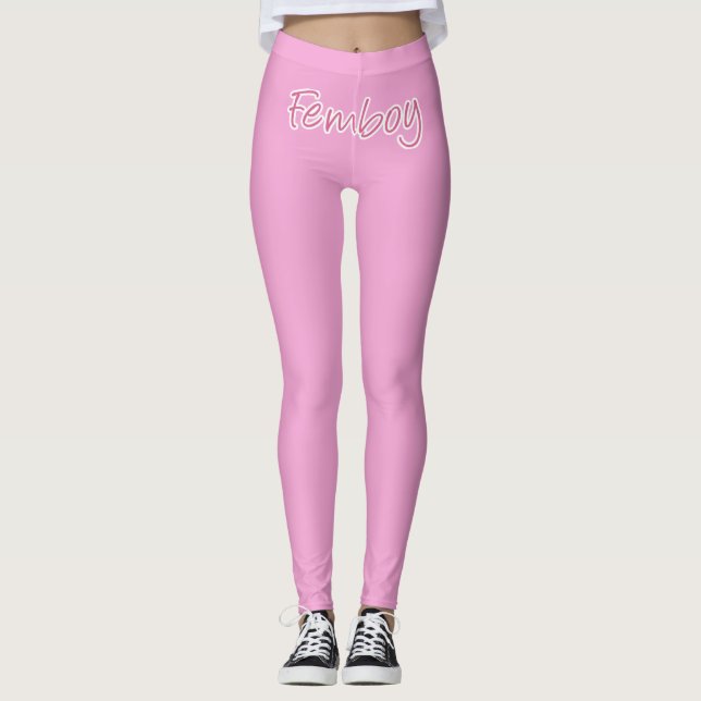Leggings Piernas rosadas suaves de las astillas (Anverso)