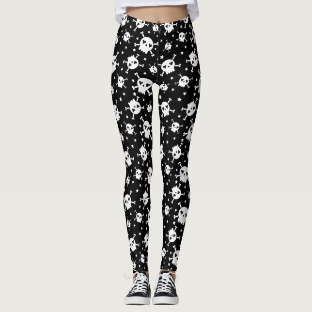 Leggings Piernas Skull y Crossbone (Anverso)