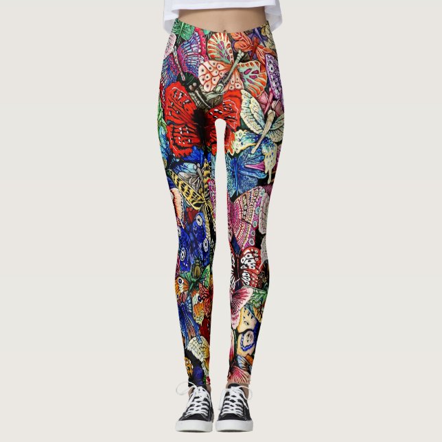 Leggings Piernas sorpresa de mariposas (Anverso)