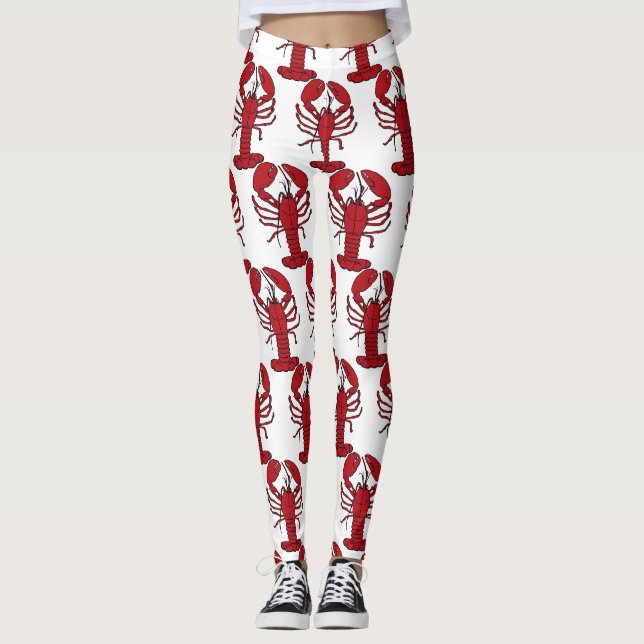 Leggings Piernas Thunder_Cove del Lobster del Hombre Rojo (Anverso)