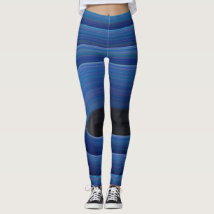 Leggings Piernas todo-sobre-impresión Blue Skeet