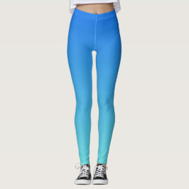 Leggings Piernas todo-sobre-impresión de degradado azul Aqu