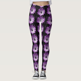 Leggings Piernas violetas de flores de margarita