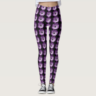 Leggings Piernas violetas de flores de margarita