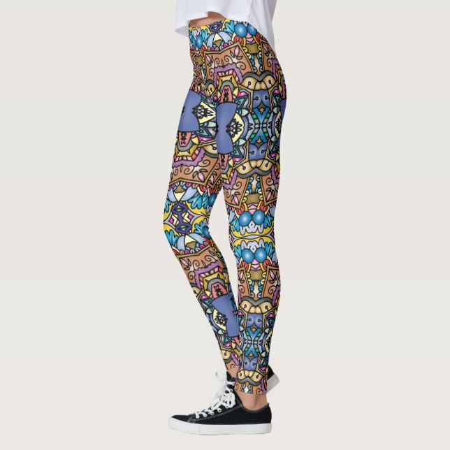 Leggings Piernas Vivas: ¡Medias con Patrones Únicos en Abun (Izquierda)