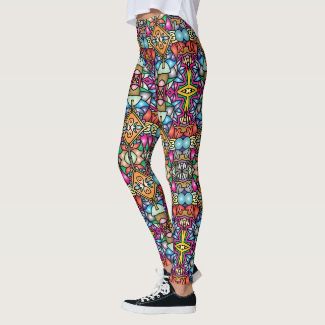 Leggings Piernas Vivas: ¡Medias con Patrones Únicos en Abun (Izquierda)